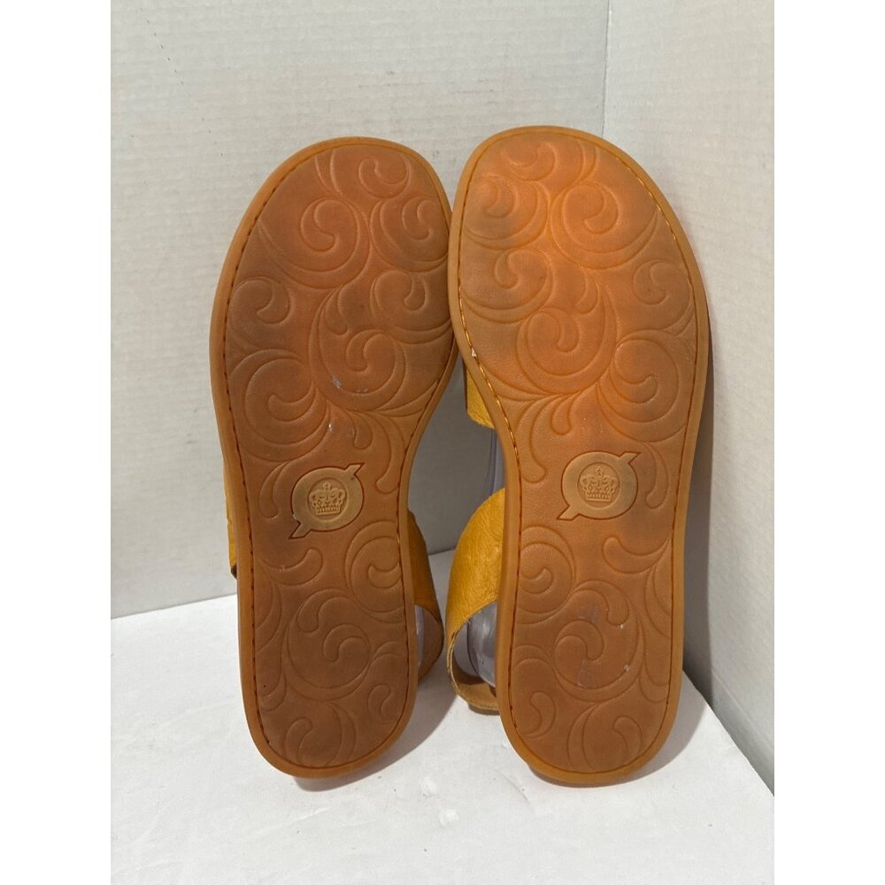 Born Women's Inlet Comfort Sandals leather flats slingback color yellow size 10 - Picture 5 of 6